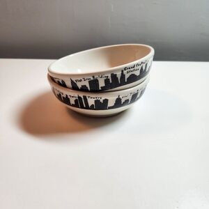 Fishs Eddy 212 New York Skyline Soup Cereal Bowls